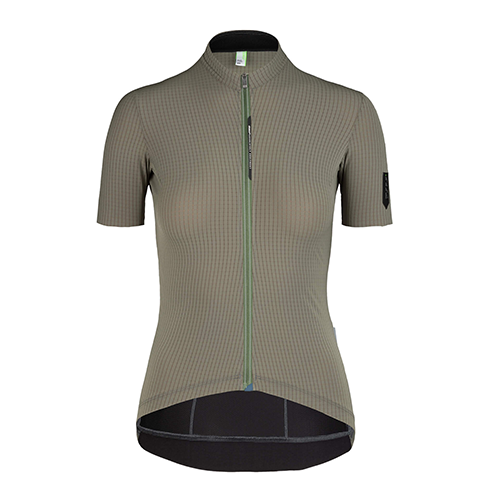 Q36.5 Radtrikot kurz L1 Woman Pinstripe PRO Olive Green