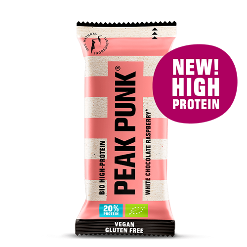 PEAK PUNK Bio High Protein White Chocolate Raspberry