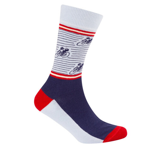 Le Patron Socken Vintage Cyclist Socks Dunkelblau