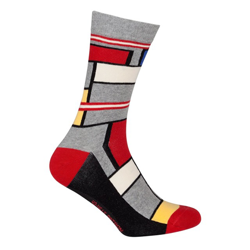 Le Patron Socken Classic Jersey Look Socks Mondrian Grau