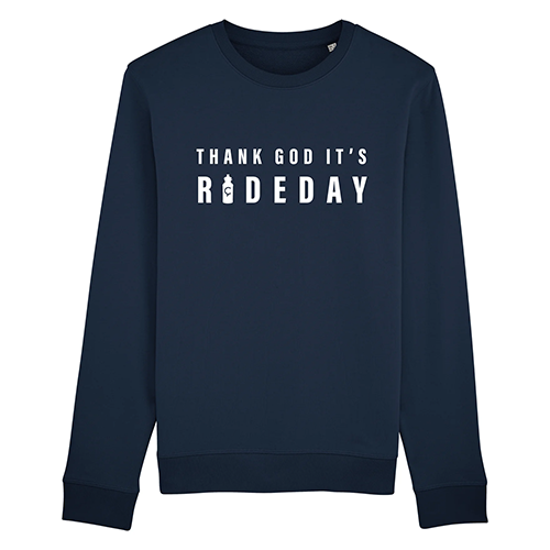 COIS Thank God its Rideday Pullover Unisex Blau