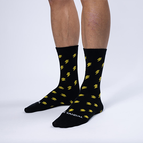 The Vandal - Casusal Velosocken Lightning Schwarz