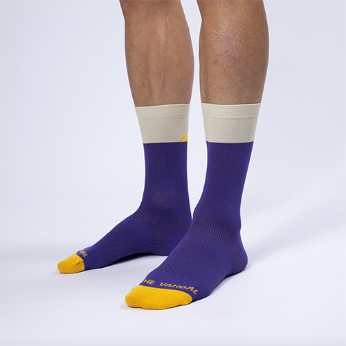 The Vandal - Performance Velosocken The Hill Violett/Gelb